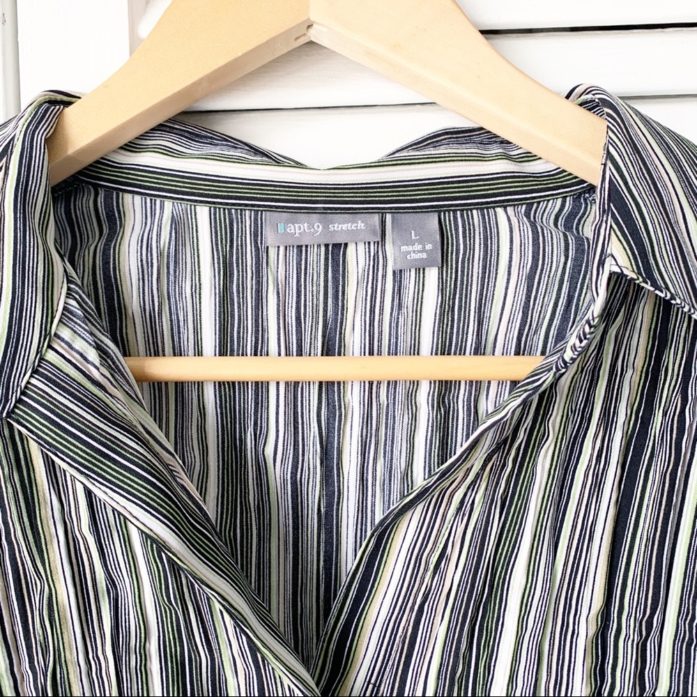 Apt. 9 Stretch Striped Button Down Nwot - image 2